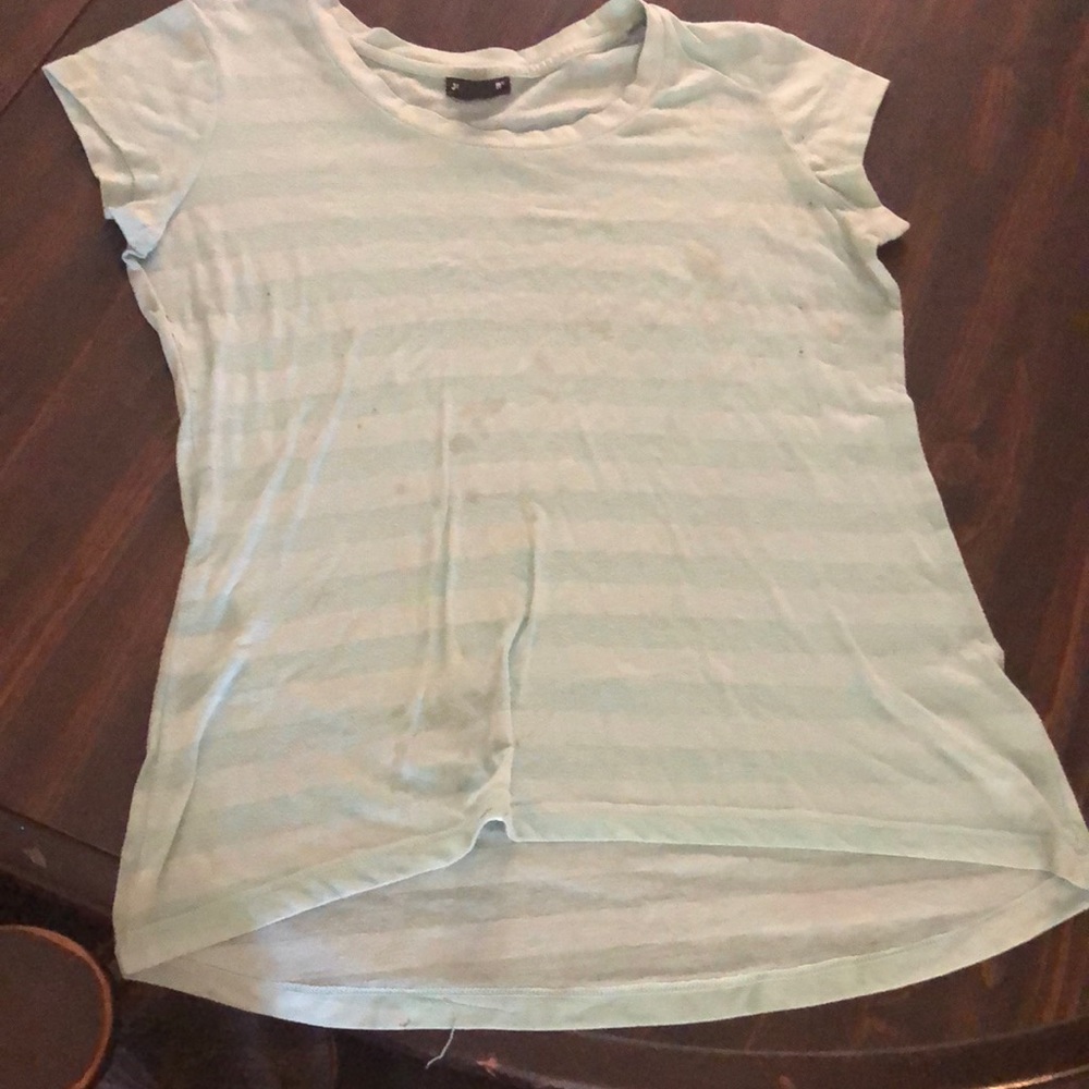 Light blue and white t-shirt